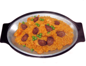 Order Locrio (Dominican rice w. shrimp, chicken & chorizo) food online from Sabor Latino store, The Bronx on bringmethat.com